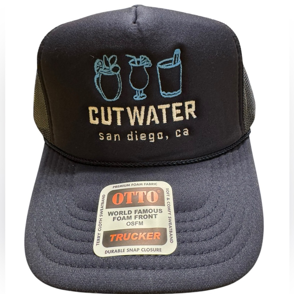 Otto “Cutwater” Trucker Hat. Navy blue. NWT
